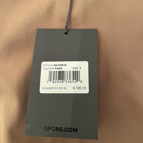 NWT - G/Fore Ladies Golf Pants/Trousers with Tonal Side Stripe - Fawn, Size 0 - Picture 16 of 16